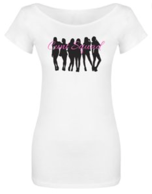 Cunt Squad Women's Off-The-Shoulder White T-Shirt